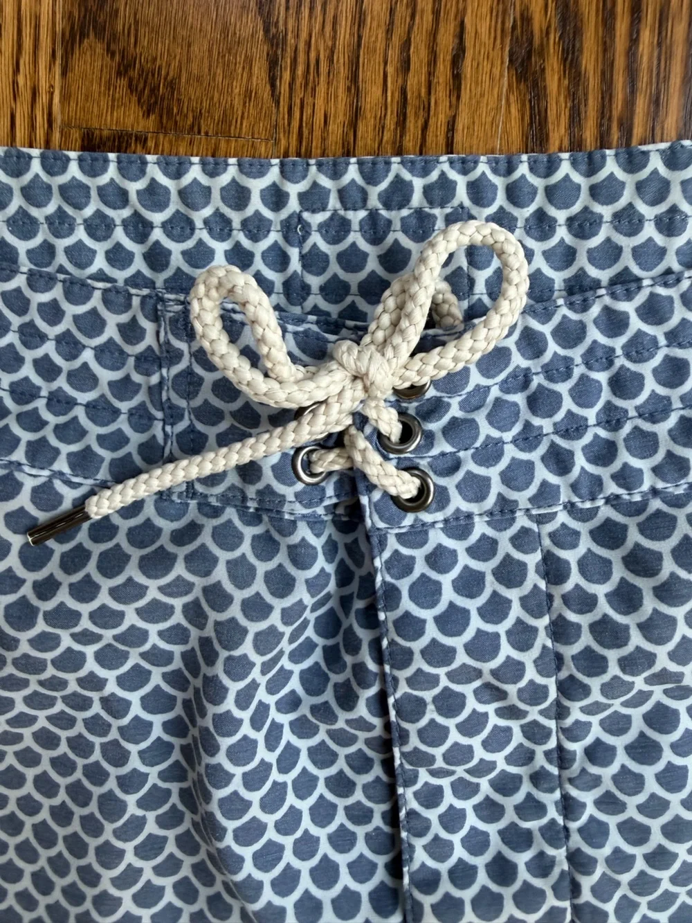 Faherty Men’s Navy and White Geometric Swim Shorts
